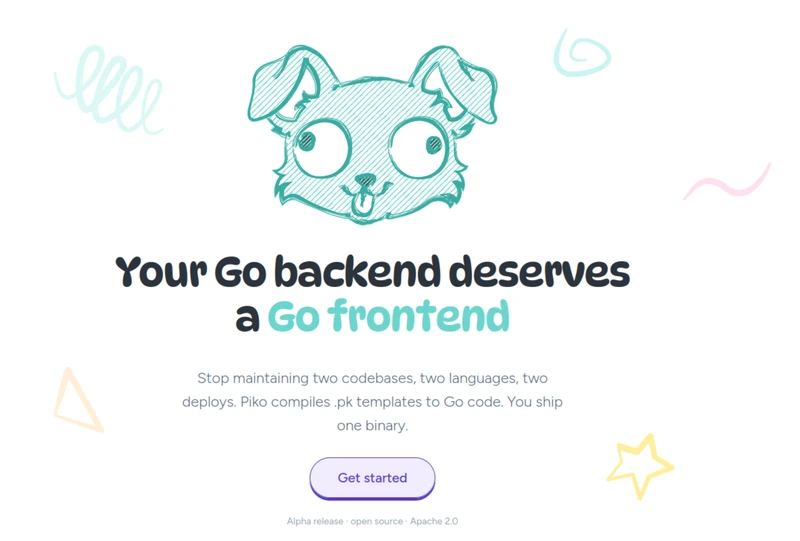 A screenshot of Piko, my Go framework